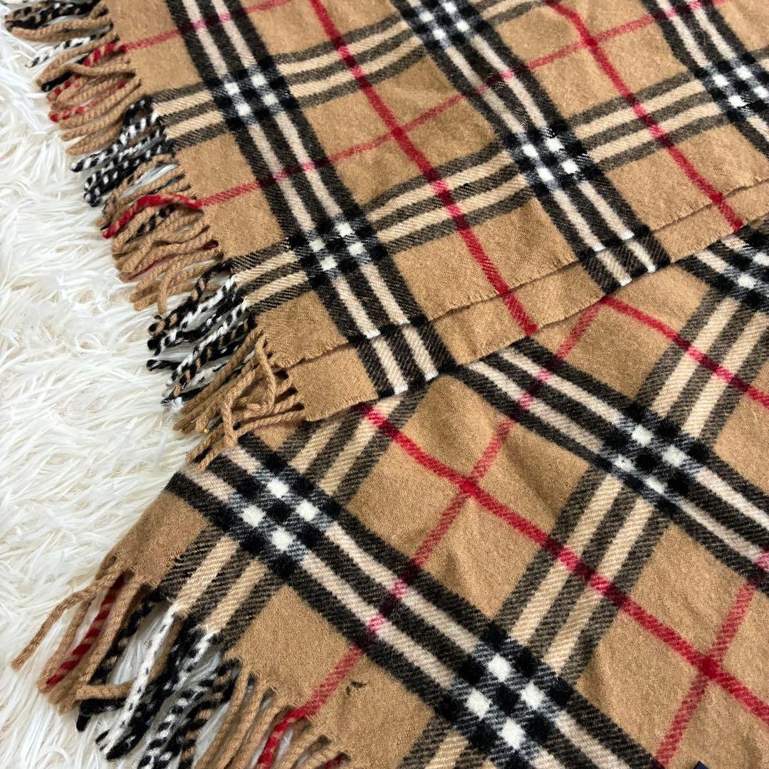 BURBERRY ノバチェック 大判 肩掛け ストール 膝掛け 英国製 ウール