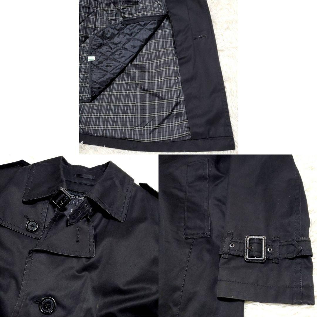 M バーバリーブラックレーベル トレンチ コート黒 中綿 ライナー ノバ