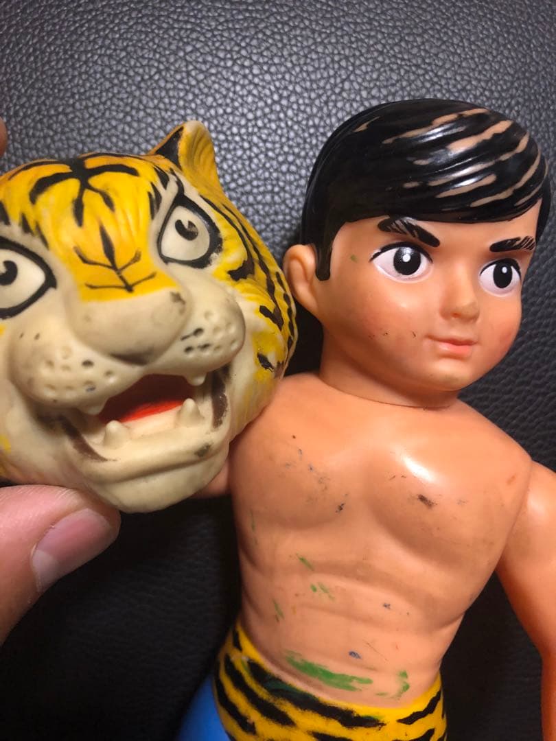 タイガーマスク ソフビ 面取れ　当時物　中嶋製作所　スタンダードサイズ