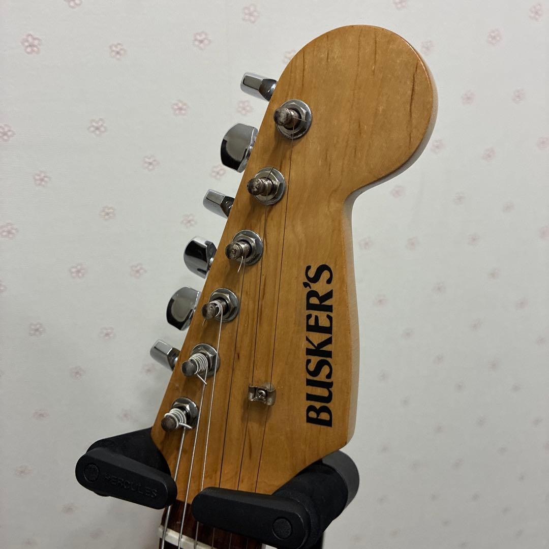 busker's ストラトキャスター 赤黒 - メルカリ