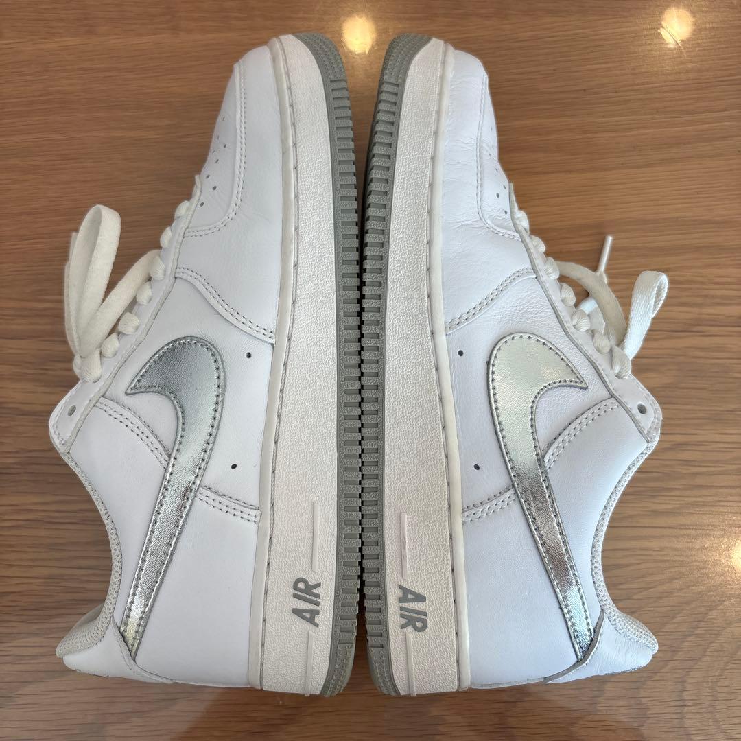 NIKE AIR FORCE 1 LOW RETRO 白×銀 26.0cm