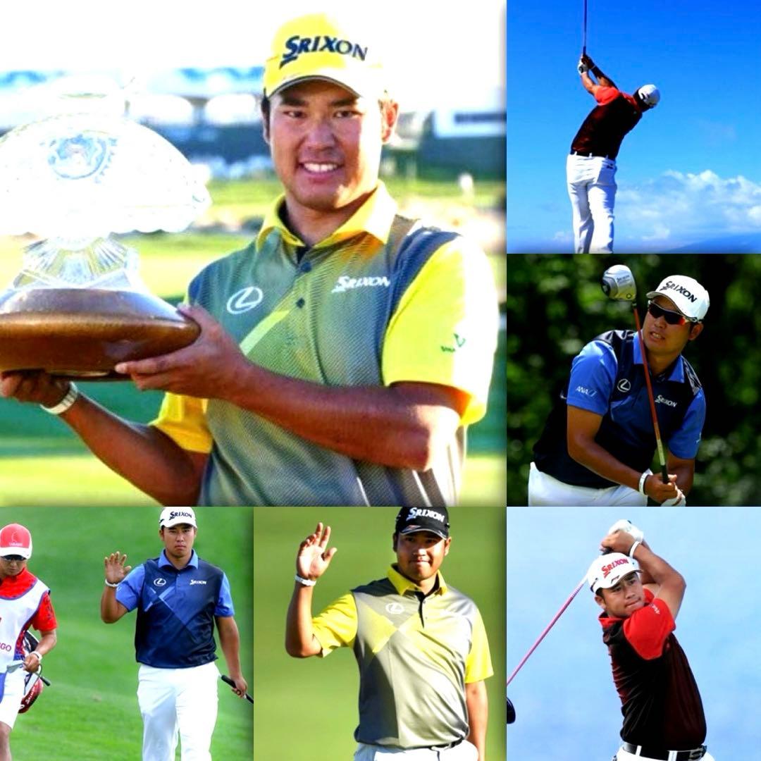 美品✴️SRIXON『松山英樹 コレクション ポロシャツ M』2016年／赤／黒