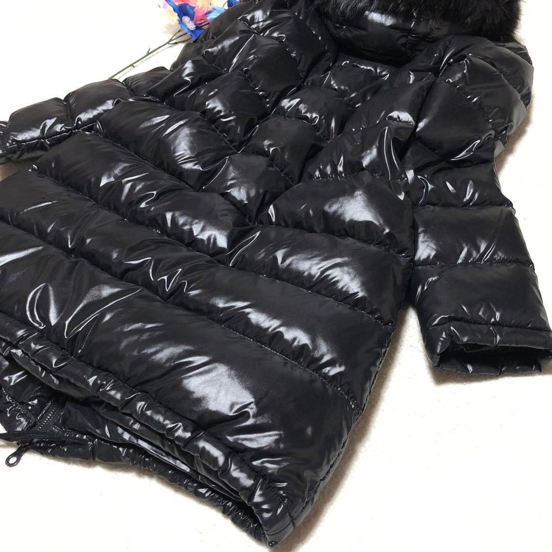 未使用級 デュベティカ ダウンコート corcira ラクーンファー 黒 40