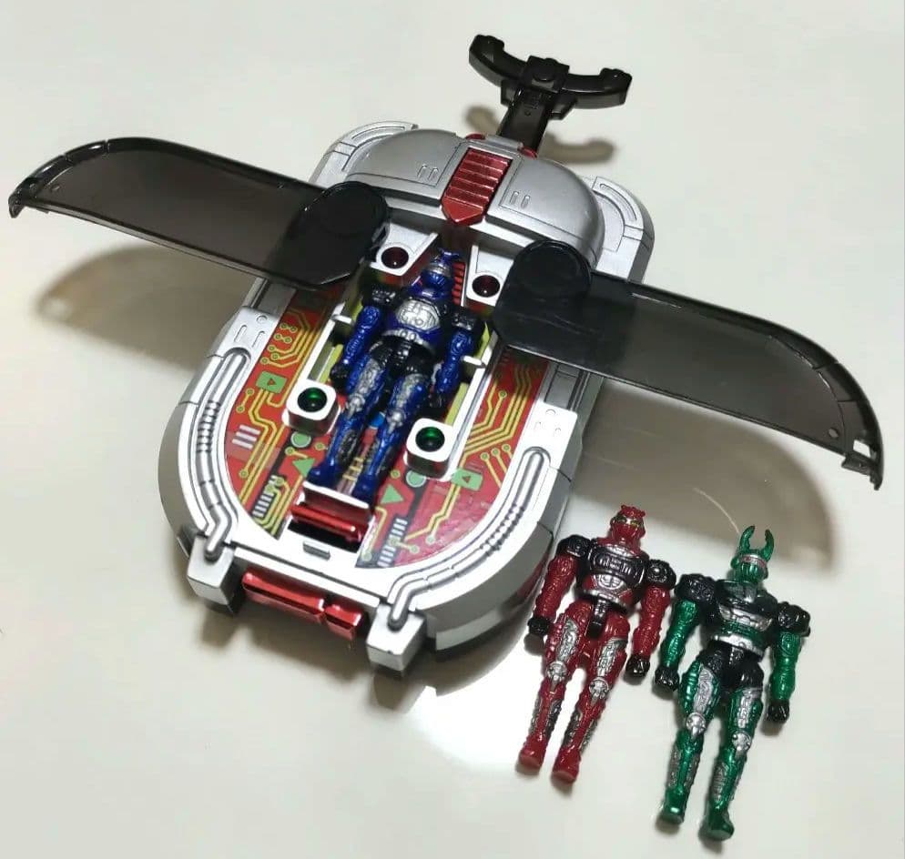 当時物】光る鳴るビーコマンダー ヒーロー3体つき 重甲ビーファイター