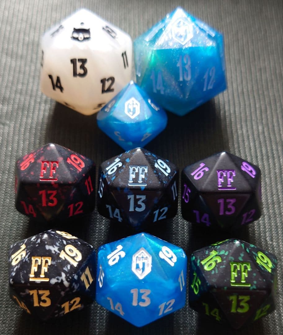 mtg 絶版 ２０面 クリスタルダイス など コンプ9個セット fin ff