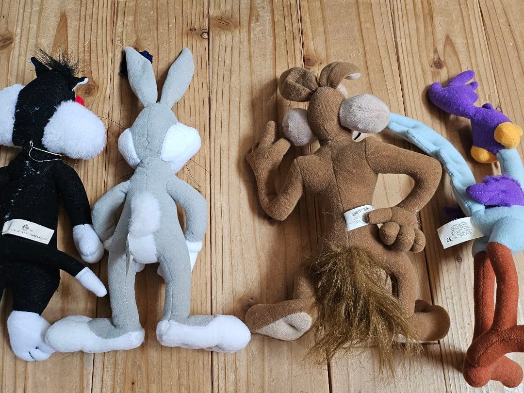 ルーニー・テューンズ ビンテージ ぬいぐるみ コヨーテ、ロードランナー