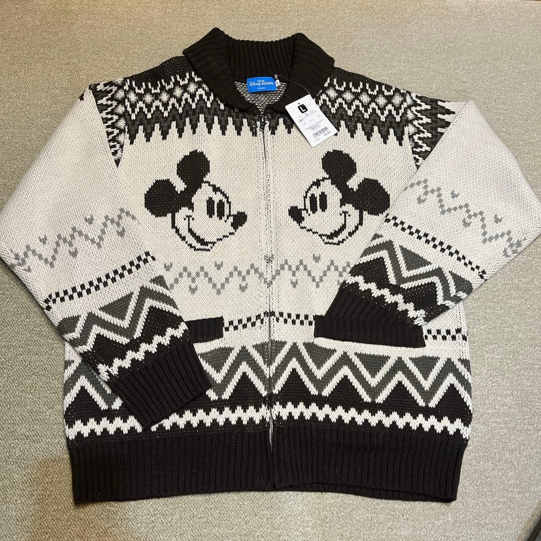 ディズニー 2025新作 ミッキー セーター カウチン ユニセックスL