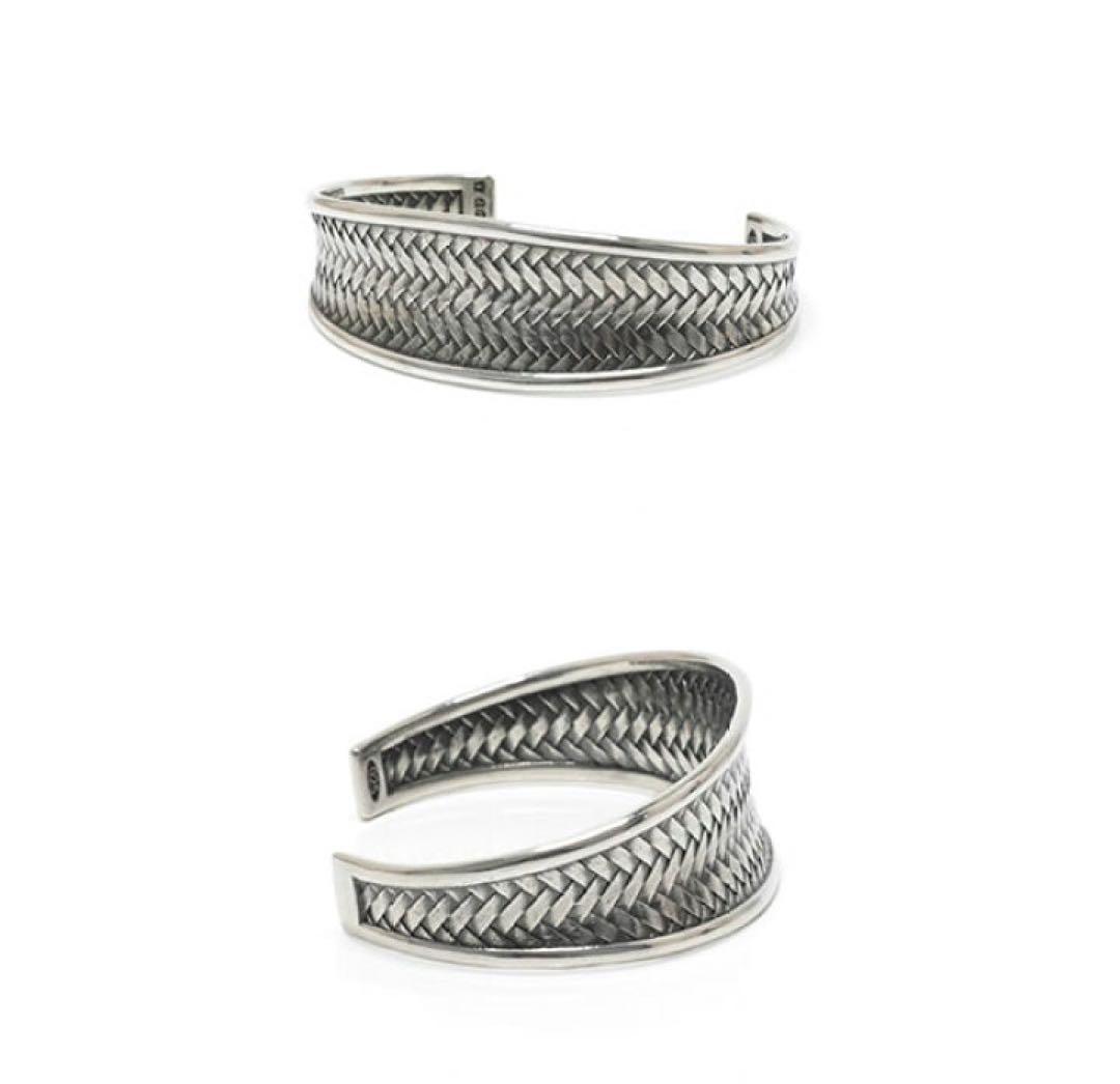 未使用 amp japan アンプジャパン シルバー メッシュ バングル アクセ