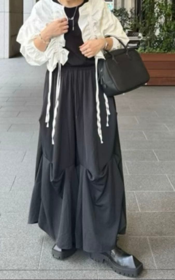 ぞうねこちゃんねる ASYMM ピントリックスパンツブラック Lサイズ