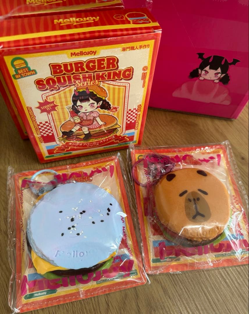 ✨新品備品付✨mellojoyメロジョイスクイーズハンバーガー こんにちは！ハンバーグのお届けです！😋💕🍔#mellojoy #mellojoyjapan