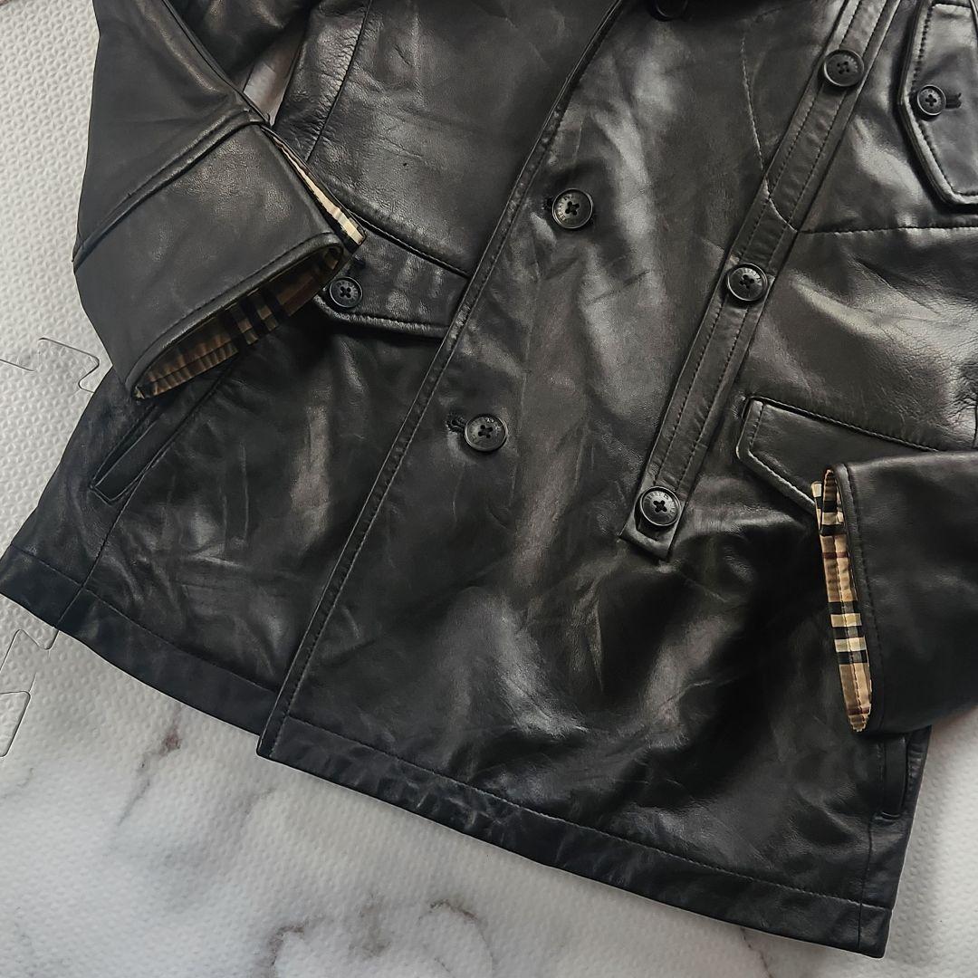 入手困難✨バーバリーブラックレーベル レザージャケット ノバチェック