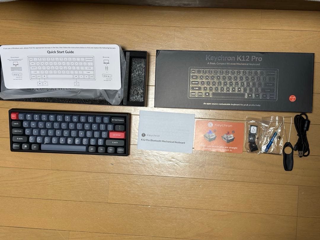 Keychron K12 Pro LED茶軸ワイヤレス・メカニカルキーボード