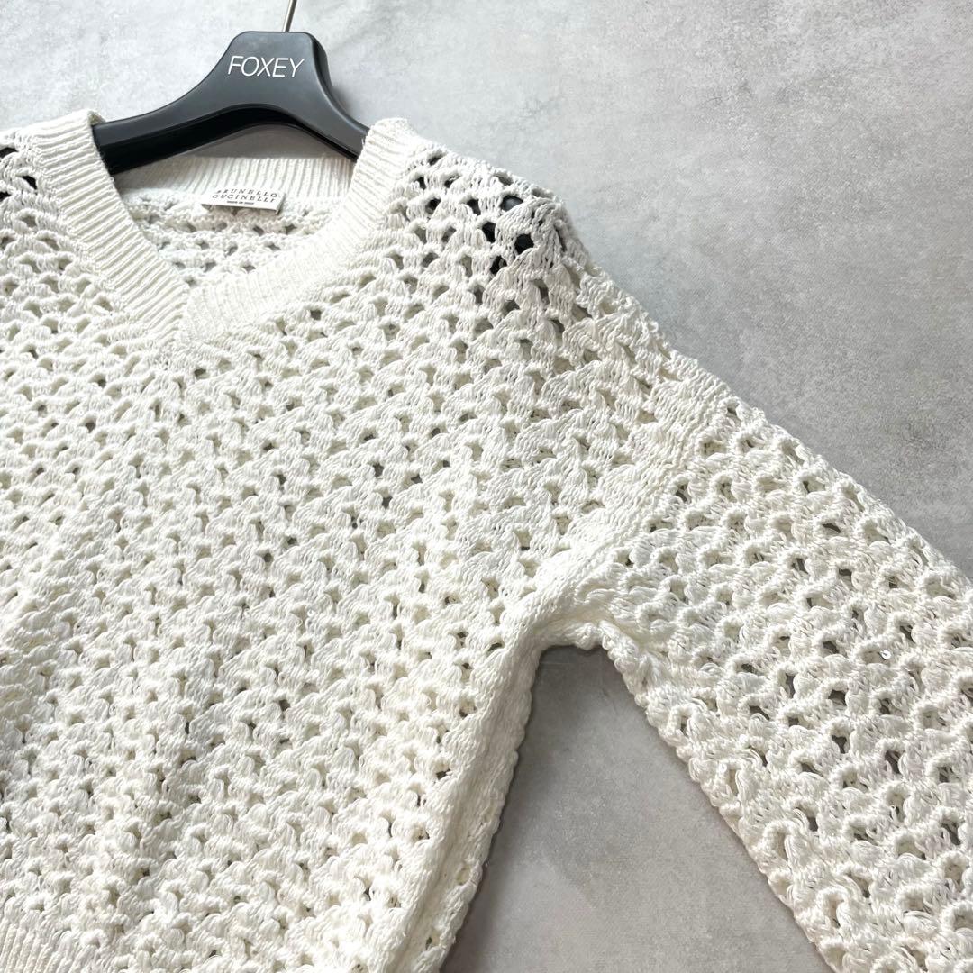 高級感✨ブルネロクチネリ ニット セーター スパンコール シルク