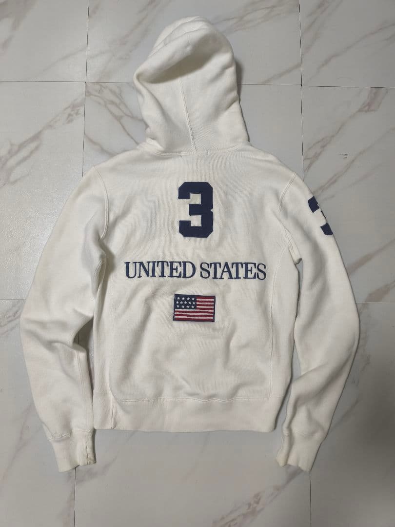 ポロラルフローレン ビックポニー 白 国旗 パーカー y2k drip M - メルカリ