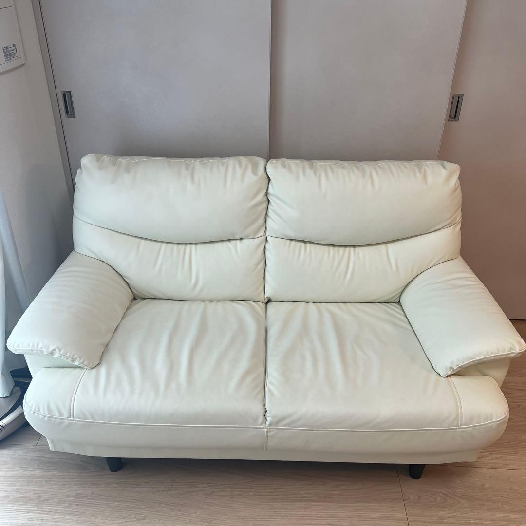 【送料込み価格】ホワイト合成皮革2人掛けソファ 楽天市場】【送料無料】 ソファー 本革 レザー ソファ 2人掛け 3人掛け