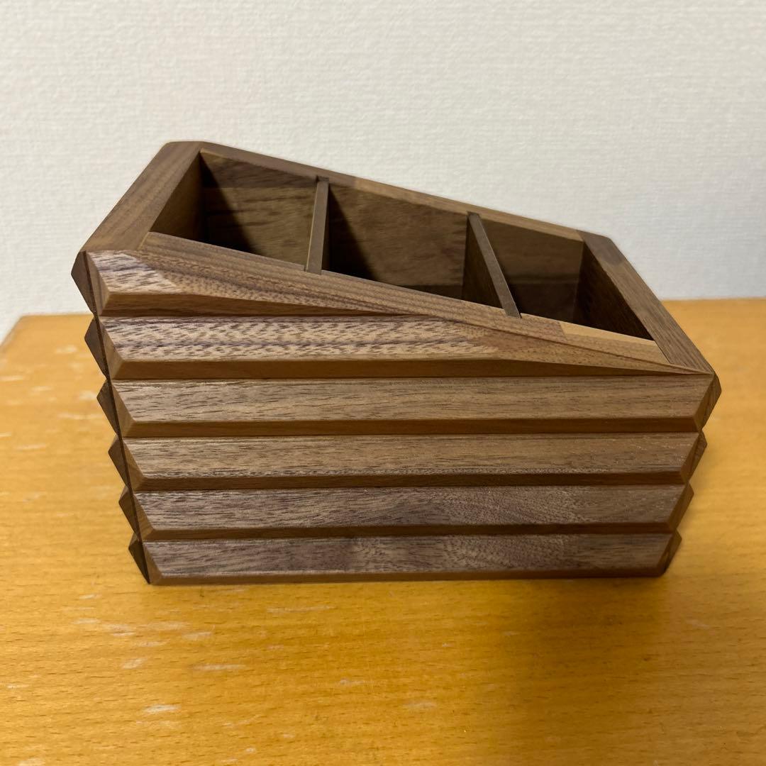 非売品】カリモクリモコンスタンド小物ケース 木目ウォールナット