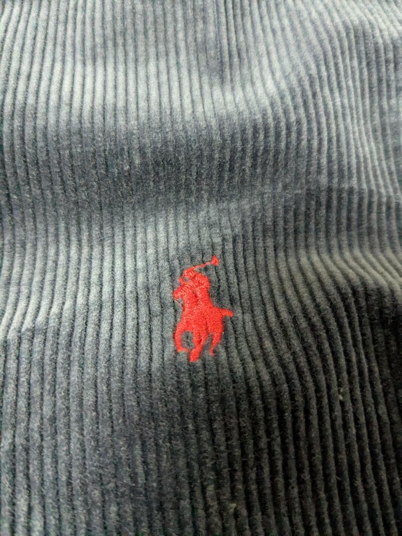 希少】USA製 90s ラルフローレン コーデュロイパーカー 太畝 ネイビー