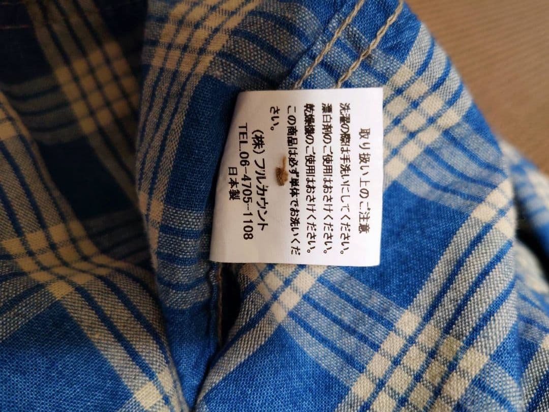 FULLCOUNTパラカチェックワークシャツサイズ38（M） - メルカリ