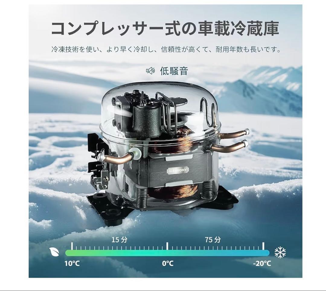 EUHOMY 車載冷蔵庫 10L 急速冷凍 -20℃～20℃ ポータブル冷蔵庫
