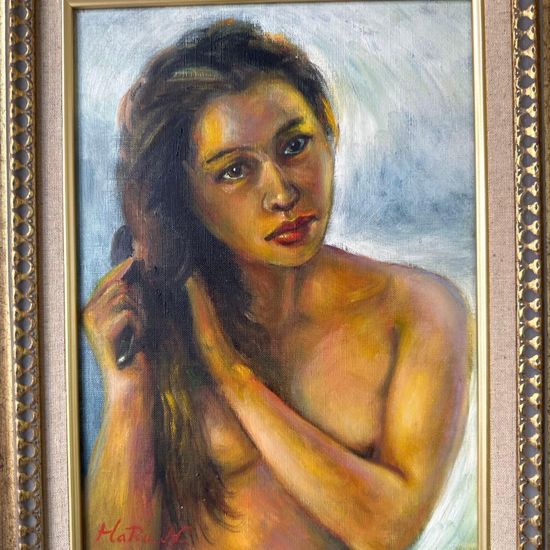 裸婦画 女性 肉筆 油彩 絵画 美術品 インテリア 人物画 - メルカリ