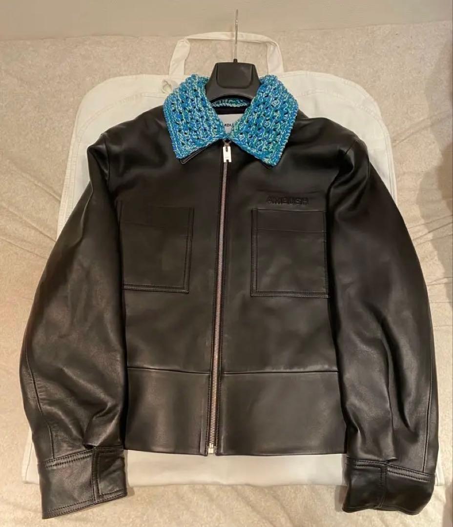 AMBUSH クロシェ編み レザージャケット