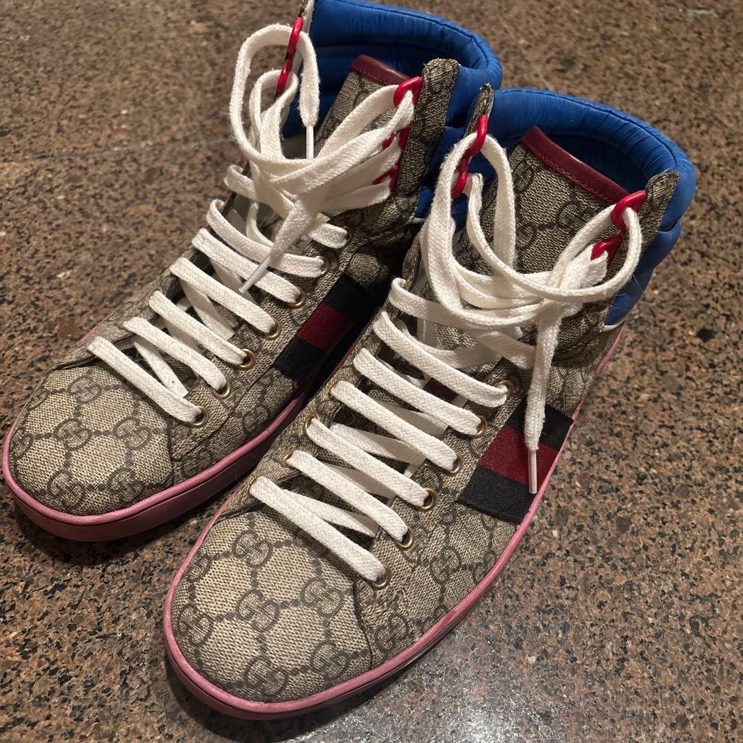 GUCCI GGスプリーム ハイカットスニーカー 2026年最新】GUCCI スニーカー ハイカットの人気アイテム - メルカリ