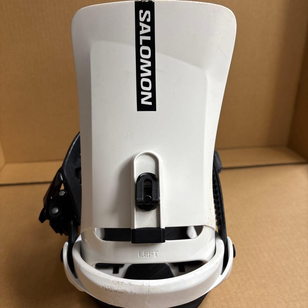 水島新一 SALOMON スノーボードビンディング ホワイト/ブラック　M