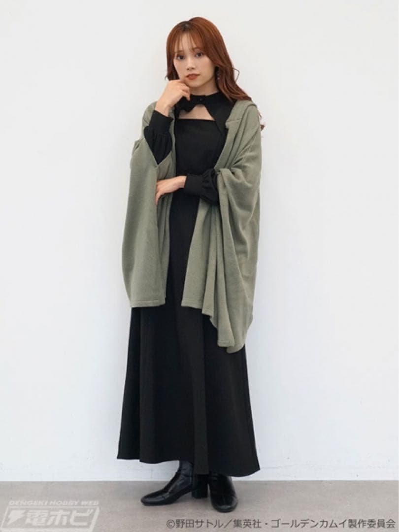 尾形百之助イメージ ポンチョカーディガン