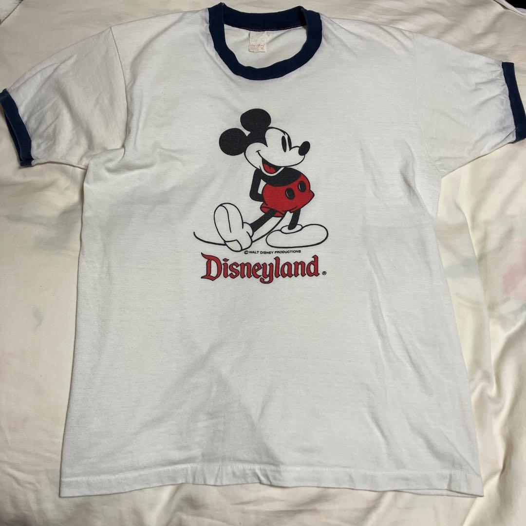 入手困難] 70's USA製DisneyミッキーリンガーTシャツLサイズ白足