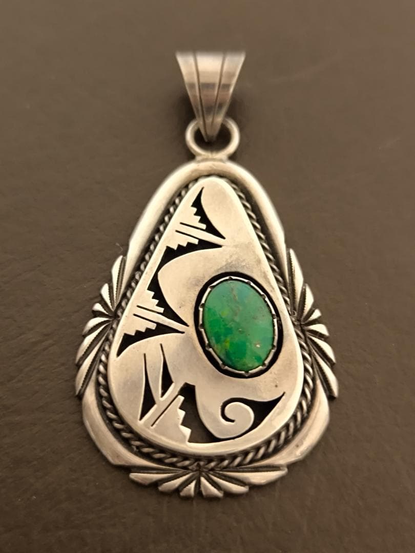 ヴィンテージ ナバホ スターリングシルバー ターコイズ ペンダントトップ Indian Jewelry FUNNY公式ストア ナバホ族 ターコイズ ペンダント
