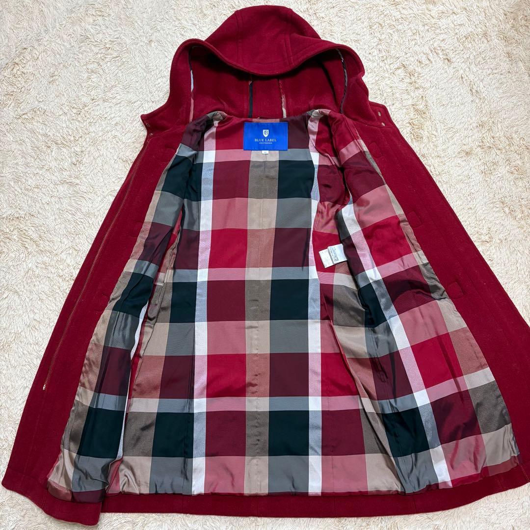 レア】ブルーレーベル クレストブリッジ レッド ダッフルコート 赤