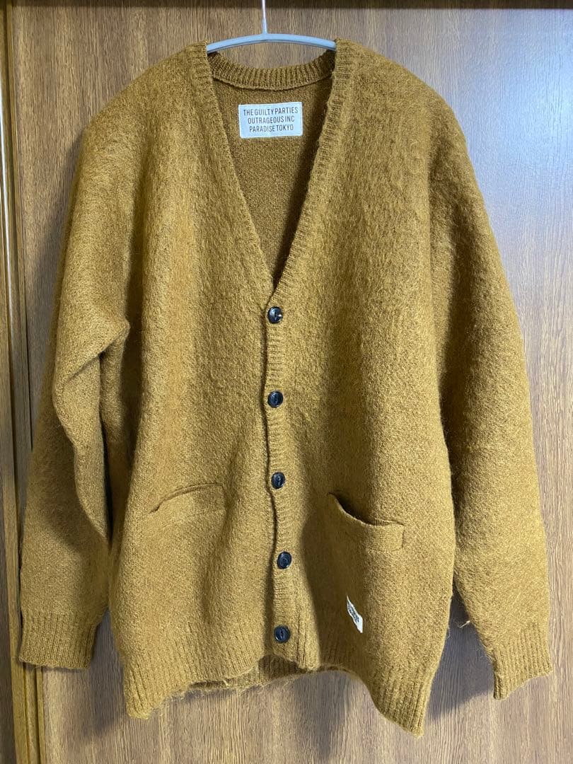 WAKO MARIA ワコマリア 野村訓市着用 モヘアカーディガン ベージュ