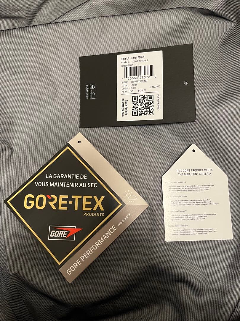 ARC'TERYX BETA LT JACKET \"Black\"Lサイズ