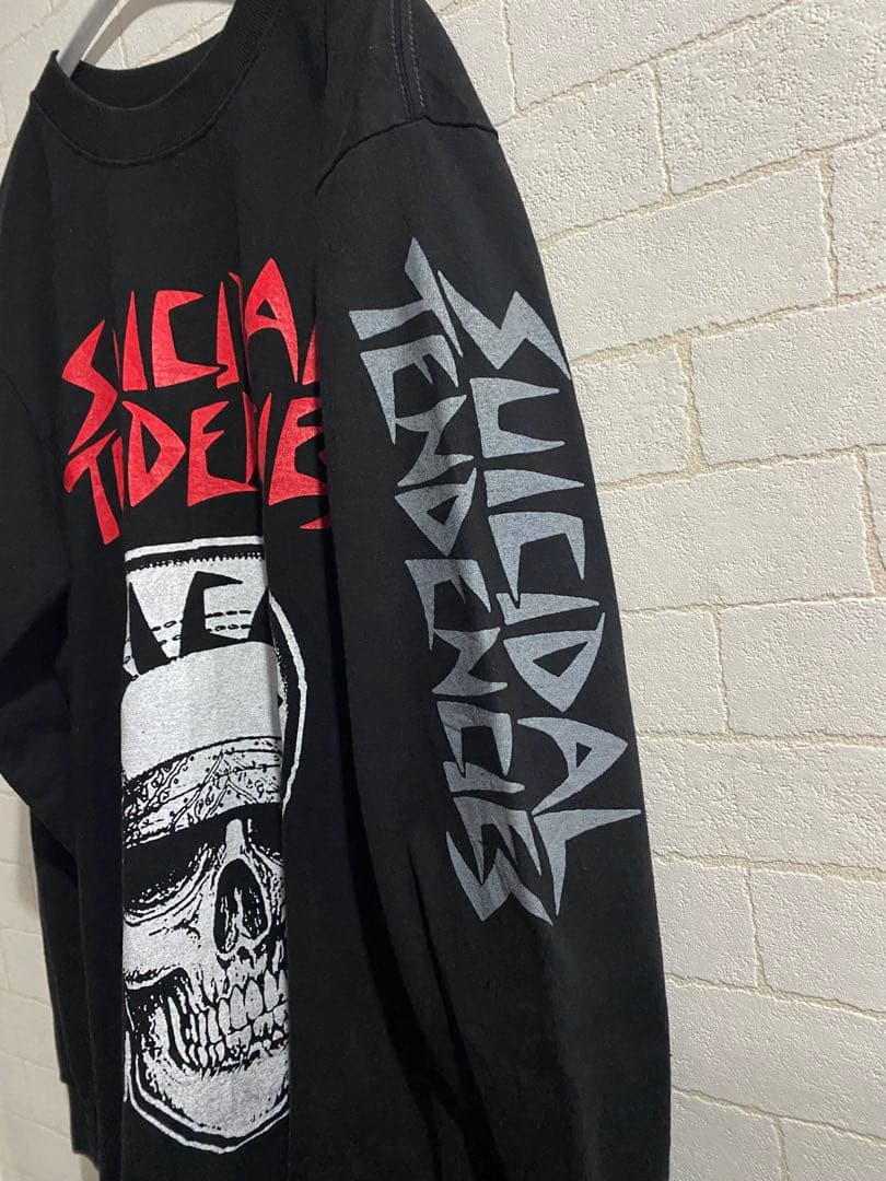 SUICIDAL TENDENCIES 長袖Tシャツ 前後プリント 黒 Sサイズ