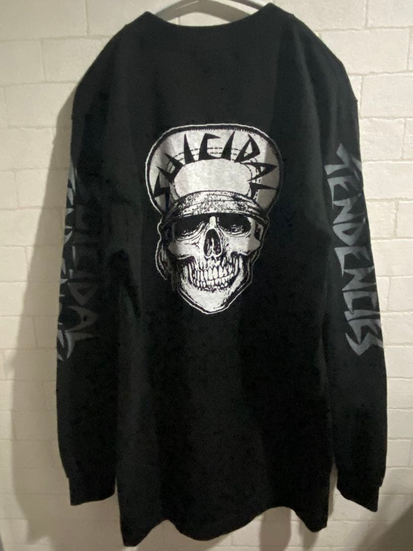 SUICIDAL TENDENCIES 長袖Tシャツ 前後プリント 黒 Sサイズ