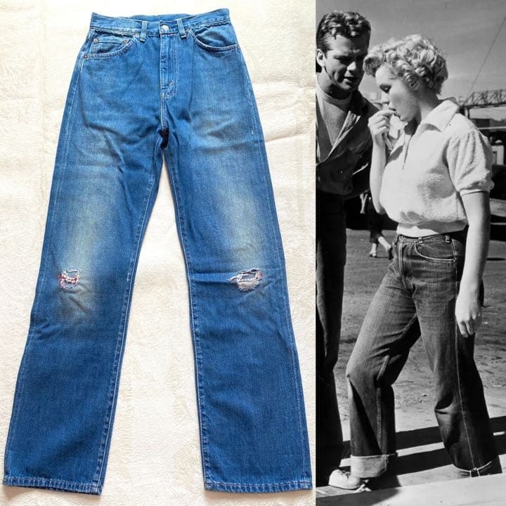 リーバイス 50's 復刻 701 モンローデニム W28 USED加工 - メルカリ