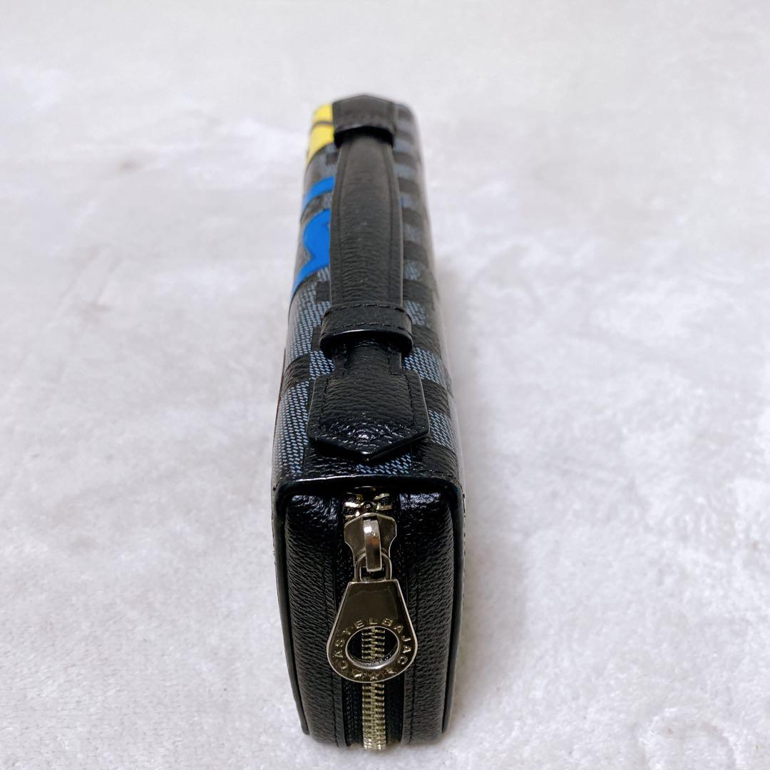 美品 カステルバジャック オーガナイザー 長財布 ラウンドジップ