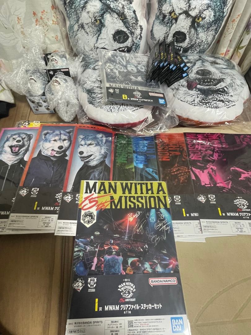 一番くじ マンウィズ　セミコンプリートセット　クッション　マグネット　アクリル他