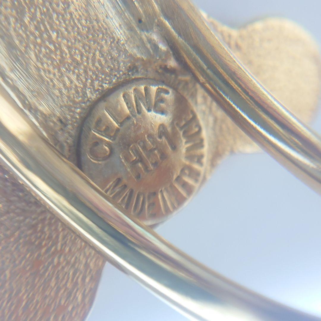 極美品 セリーヌ スカーフリング トリオンフ ゴールド HH1 - メルカリ