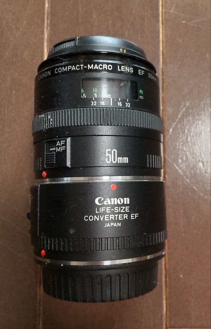 Canon EF 50mm コンパクト マクロ と ライフサイズコンバーター キヤノン ライフサイズコンバーターEF(EF50mmF2.5マクロ専用) | 交換