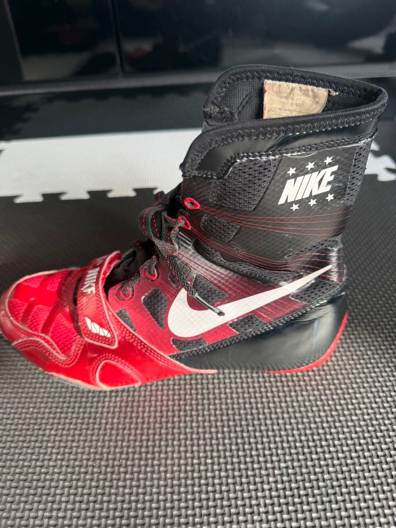 NIKE ボクシングシューズ 24.5cm ハイパーKO 【赤黒】