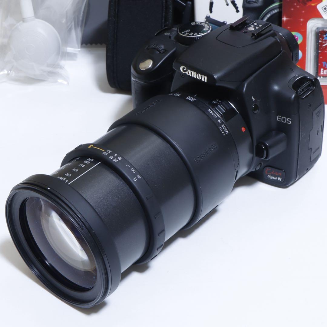 ★スマホに送れる一眼レフ★WiFi&望遠★ キャノン EOS Kiss Nセット ☆ スマホに送れる一眼レフ☆WIFI☆キャノン EOS Kiss NIS セット