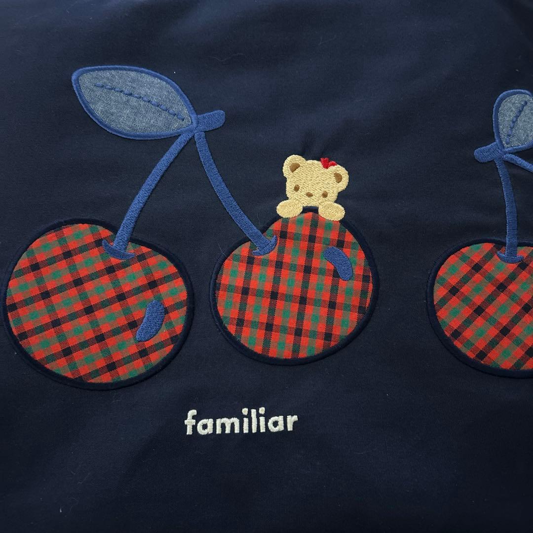 《ほぼ未使用》familiar チェリー柄トートバッグ