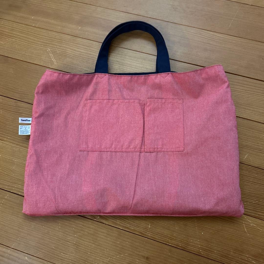 《ほぼ未使用》familiar チェリー柄トートバッグ