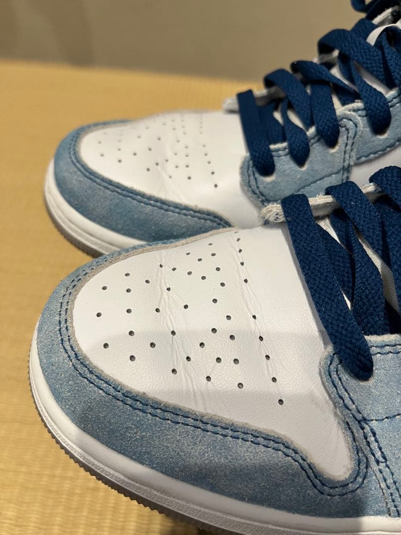 【美品】ナイキ エアジョーダン1 ミッド SE \"フレンチブルー\" 27.0cm