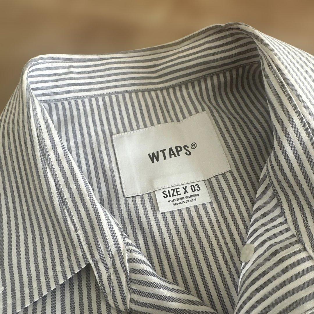 WTAPS 《242CWDT-SHM01》COOLMAXサイズLストライプシャツ