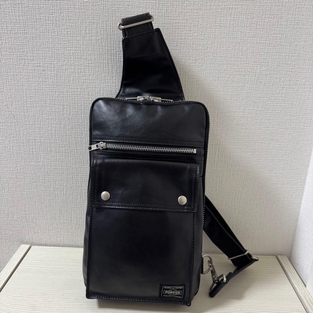 【最終モデル】新品同様　定価28600 ポーター フリースタイル ボディバッグ PORTER ポーター フリースタイル スリングショルダーバッグ 707-06127