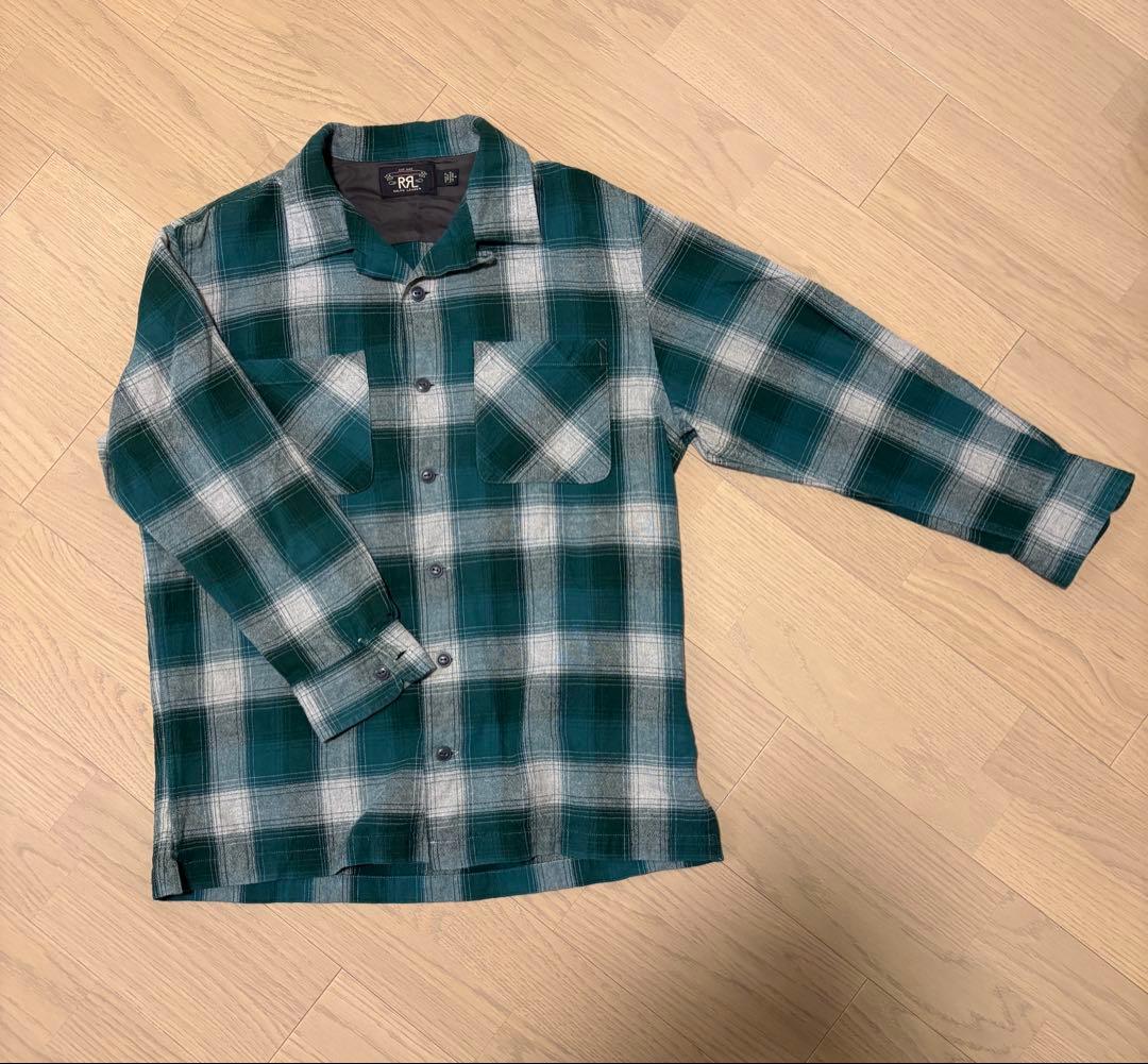RRL オンブレシャツ ダブルアールエル) RRL オンブレ チェック ウエスタン シャツ コンチョ