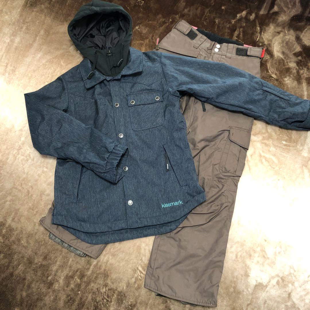kissmark スノーウェア　上下セット　M 美品♫ スノーボード キスマーク レディース スノーボード ジャケット パンツ レディス