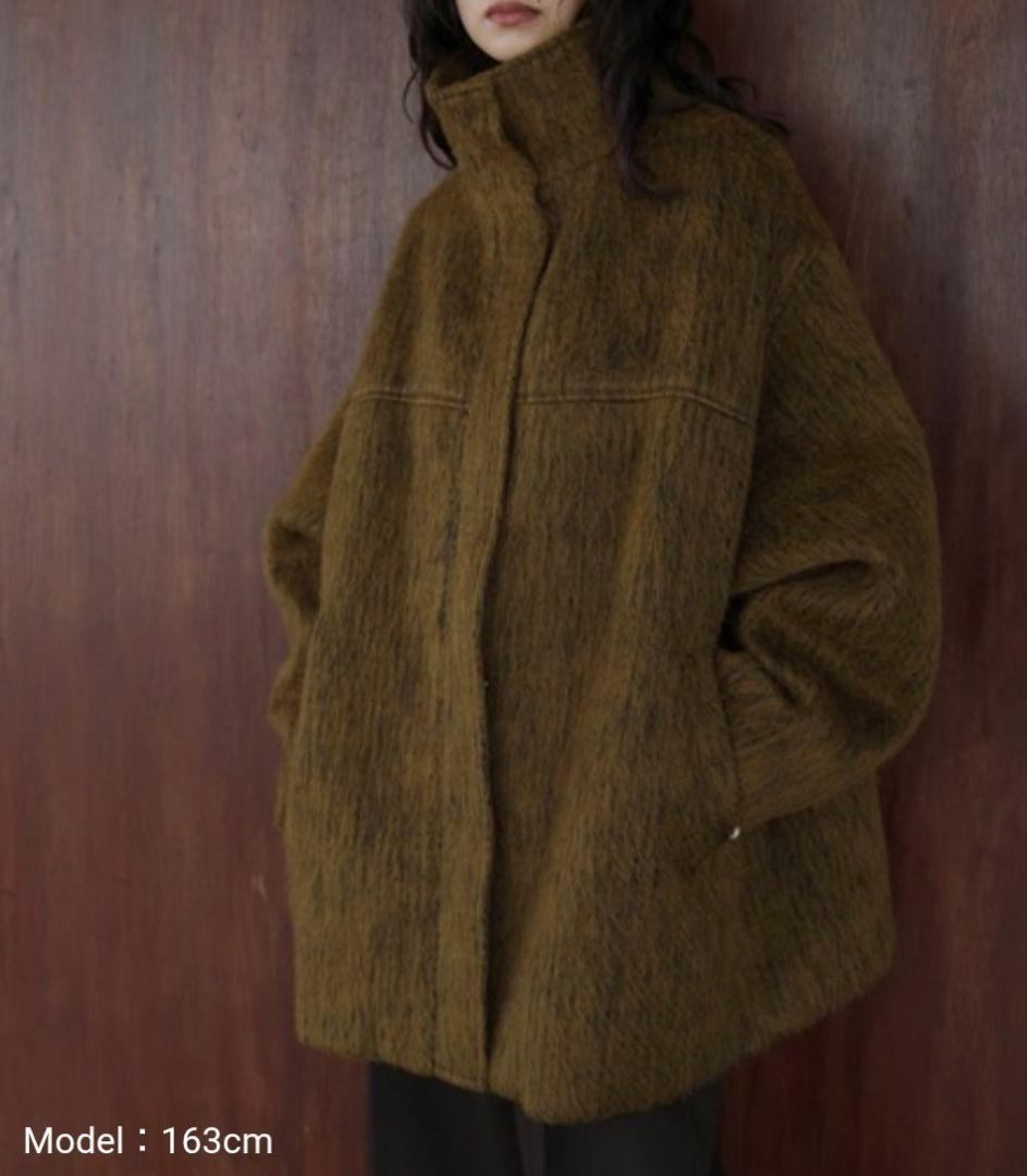 ★新品タグ付★ステンカラーコート シャギー スタンドカラー hellam hellam（ヘラム） ステンカラーコート コート シャギースタンドカラー